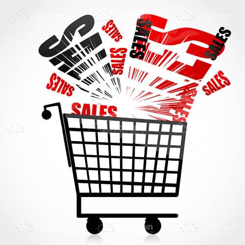 Trolley Full of Sales Signs Trolley Full of Sales Signs